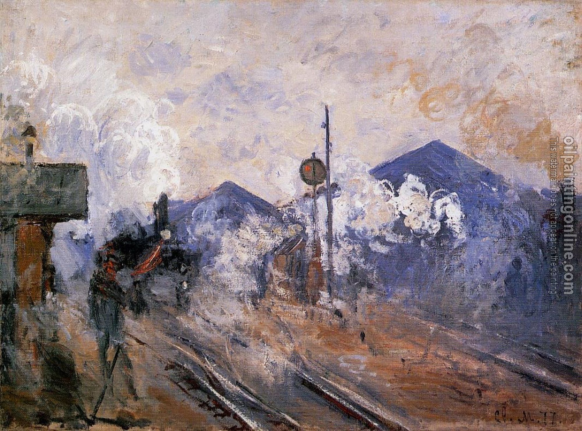 Monet, Claude Oscar - Track Coming out of Saint-Lazare Station